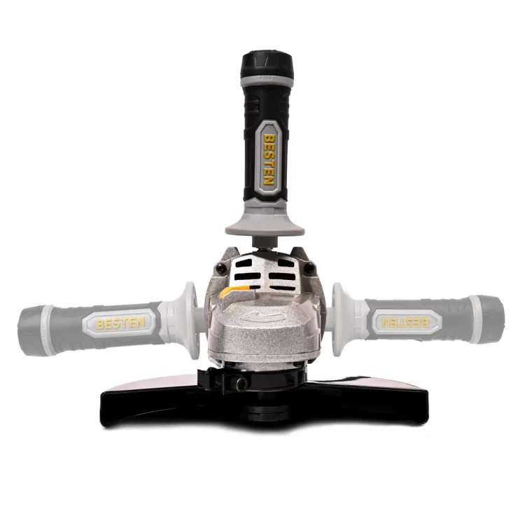 Úhlová bruska 230 mm, 2400 W, Soft Start, 6 500 ot./min, otočná rukojeť, sada s příslušenstvím BESTEN BE-2930