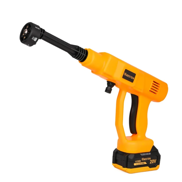 Aku tlaková myčka 20 V, 20 bar, 2× akumulátor, tryska 6v1 B-PRO BESTEN BE-2896