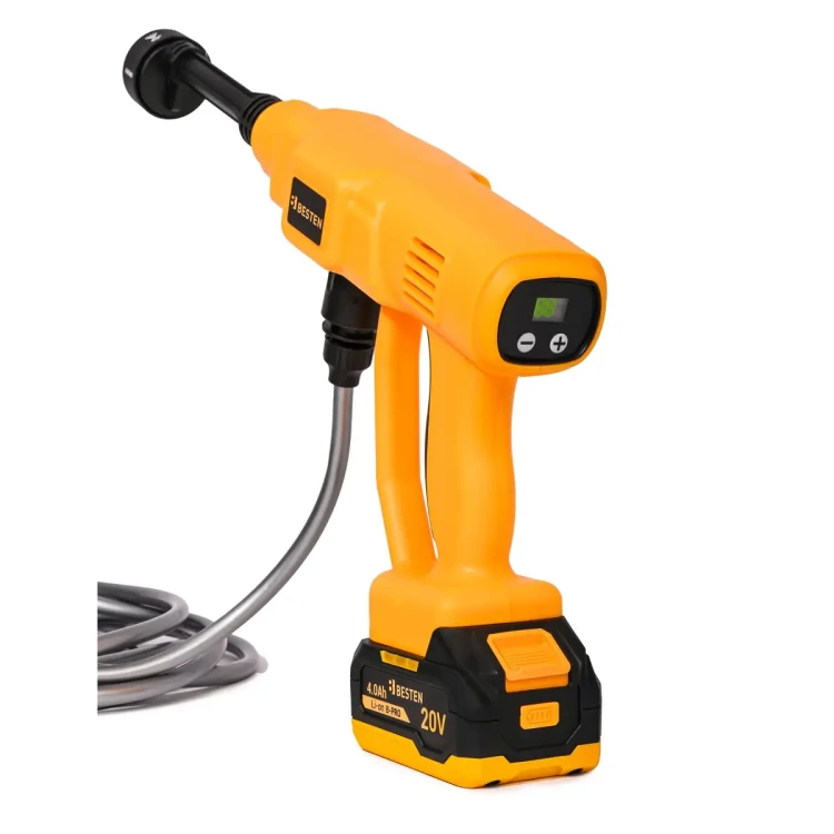 Aku tlaková myčka 20 V, 20 bar, 2× akumulátor, tryska 6v1 B-PRO BESTEN BE-2896