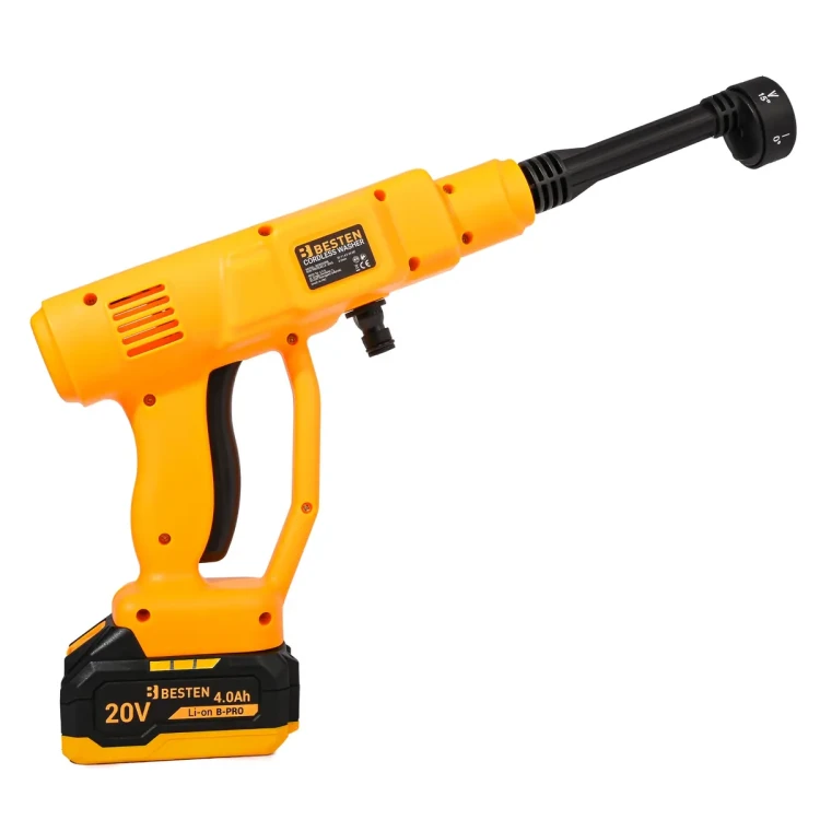 Aku tlaková myčka 20 V, 20 bar, 2× akumulátor, tryska 6v1 B-PRO BESTEN BE-2896