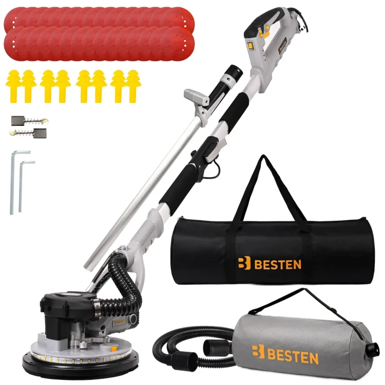 Bruska na stěny a stropy se sádrokartonem, LED 360°, teleskop 150–200 cm BESTEN BE-2906