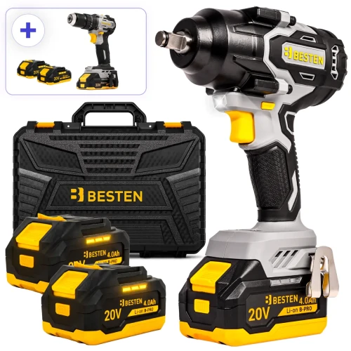 Zestaw Klucz Udarowy 800 Nm Be0002892 + Wkrętarka 20v 75nm Be0002885 Besten.webp