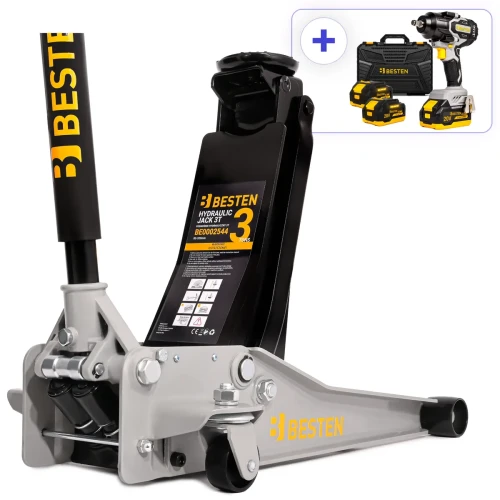 Podnośnik Hydrauliczny 3t Besten Be0002544 + Klucz Udarowy 800 Nm Be0002892.webp