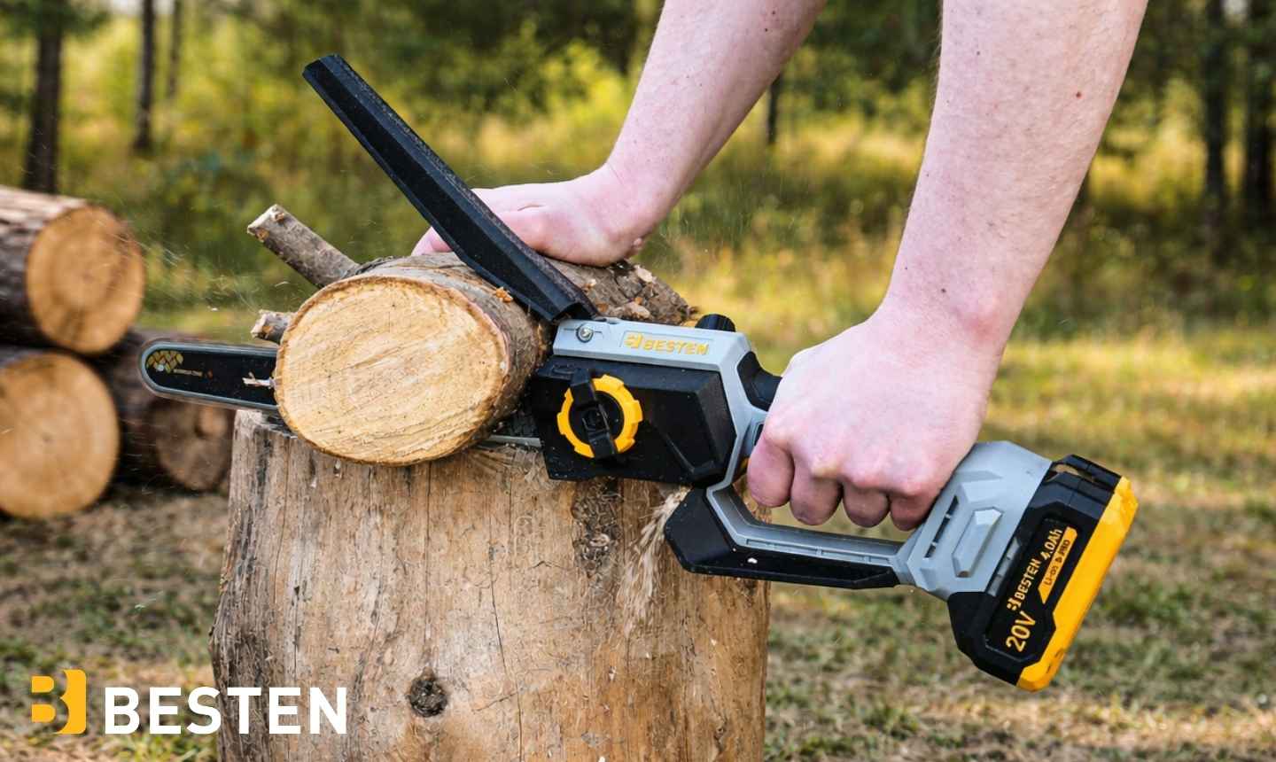 Piła akumulatorowa 8 i 10 cali BESTEN BE-2916 do cięcia grubych gałęzi i drewna